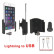 Soporte pasivo para Apple iPhone 6 Plus. Para cable Lightning de Apple a USB con enchufe Griffin USB 12/24 V.