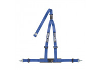 Cinturón deportivo Sparco de 3 puntos - Azul - Incluye protector pélvico y fijación con tornillos (certificado E)