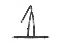 Cinturón deportivo Sparco de 3 puntos - Negro - Incluye protector pélvico y fijación con tornillos (certificado E)