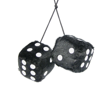 Espejo decoración dados negros