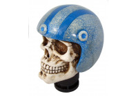 Pomo de cambio de marchas Simoni Racing con calavera y casco azul