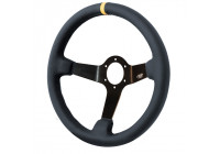 Volante deportivo Simoni Racing Carrera 350 mm - Cuero negro (Deep Dish - 95 mm)