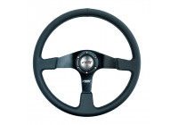 Volante deportivo Simoni Racing Defender 380 mm - Cuero ecológico negro