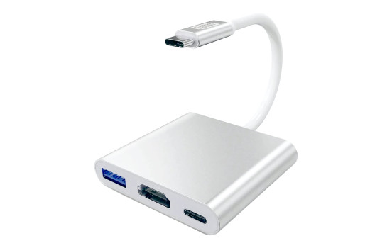Adaptador Carpoint 3 en 1 USB-C > HDMI / USB-A / USB-C, Imagen 4