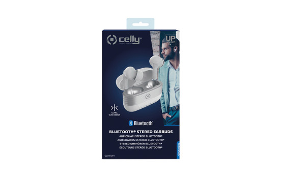 Auriculares Bluetooth Celly Slim1 blancos