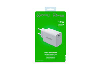 Cargador doméstico Celly 1 USB-C 18 W Blanco
