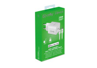 Cargador rápido Celly para el hogar con cable USB-C de 20 W