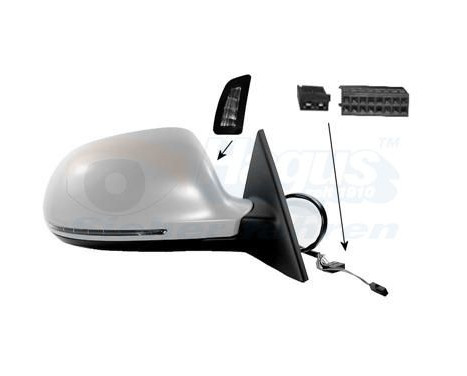 Backspegel höger elektrisk Prim, Verw, Asf, 12 pi 0378818 Hagus, bild 2