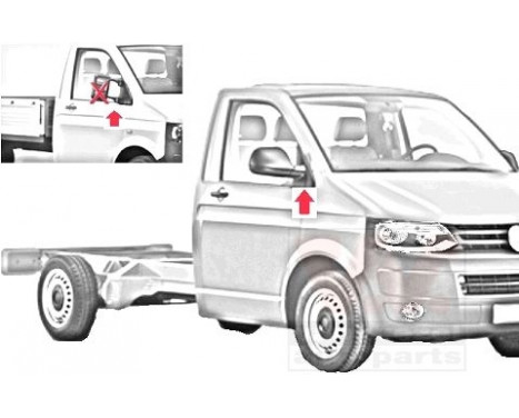Backspegel höger elektrisk SVART, UPPVÄRMD modell 2003-2009 5896808 Hagus
