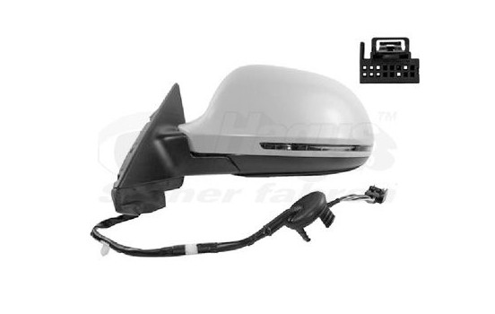 Backspegel vänster elektrisk Primär, Verw, Asf, 5 dörrar 8-polig 0334805 Hagus, bild 2