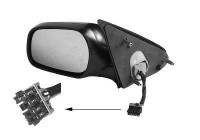 Vänster elektrisk ytterbackspegel, asfärisk, uppvärmd 0955807 Hagus