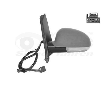 Vänster elektrisk ytterbackspegel, uppvärmd, Primer + Asfärisk 5895807 Hagus, bild 2