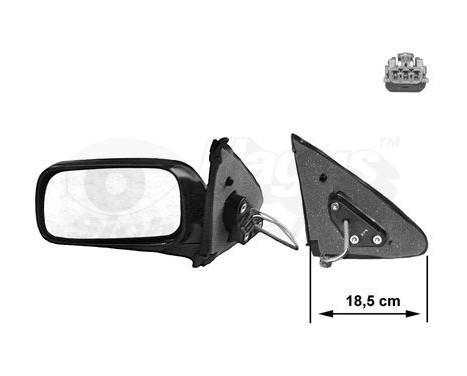 Vänster elektrisk ytterspegel 3-dörrars 3317805 Hagus, bild 3