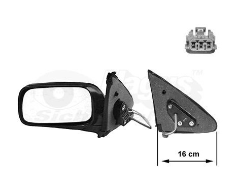 Vänster elektrisk ytterspegel 4/5 dörrar 3317815 Hagus, bild 3