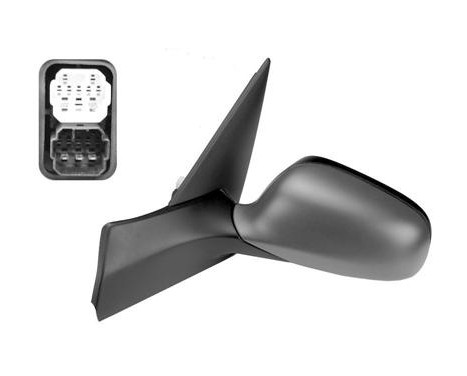 Ytterbackspegel vänster elektrisk uppvärmd, asfärisk, grundfärgad 4730807 Hagus