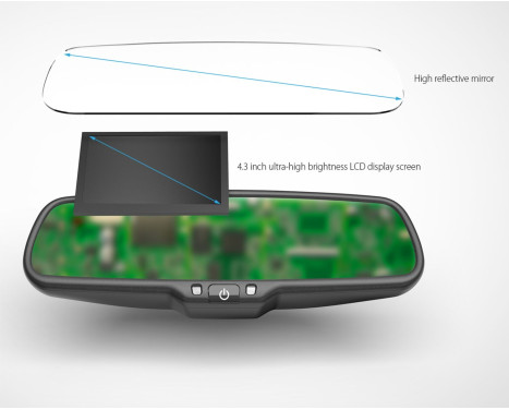 4,3 tums spegelmonitor inkl Win CE Navigation + Bluetooth handsfree, bild 3