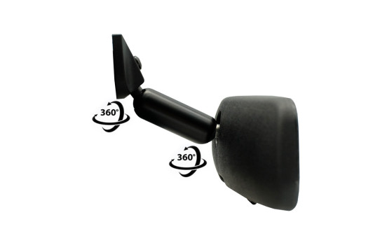Simoni Racing Backspegel 8'' - Svart - inkl. monteringsbas, bild 2