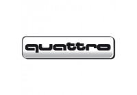 Aluminiums emblem/logotyp - QUATTRO - 7x1,7cm