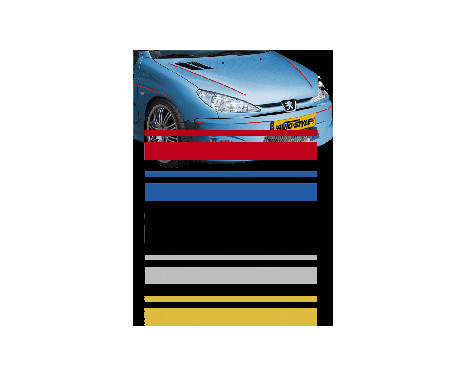 Universal lim striping Car Stripe Cool350 - Svart - 2 + 3 mm x 975cm