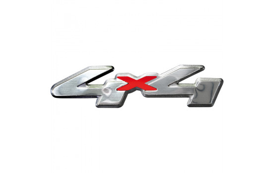 Aluminiums emblem/logotyp - 4x4 - 12x3cm