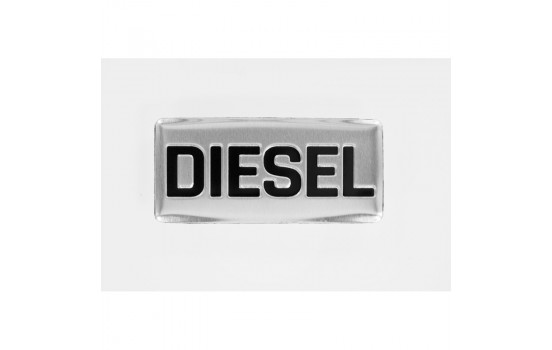 Aluminiums emblem/logotyp - DIESEL - 5,5x2,5cm