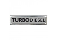 Aluminiums emblem/logotyp - TURBO DIESEL - 7x1,7cm