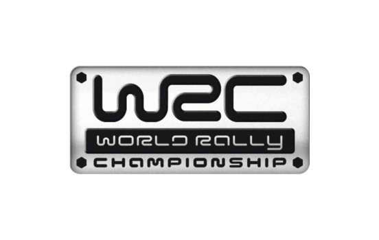 Aluminiums emblem/logotyp - WRC - 5,5x2,5cm