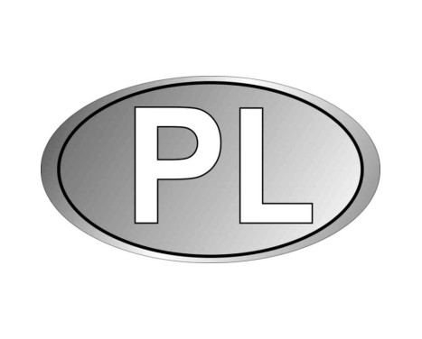 AutoTattoo Sticker PL 3D Chrome -7,6 x 4,2 cm, bild 2