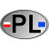 AutoTattoo Sticker PL + Flags 3D Chrome - 12,4 x 7,6 cm, miniatyr 2