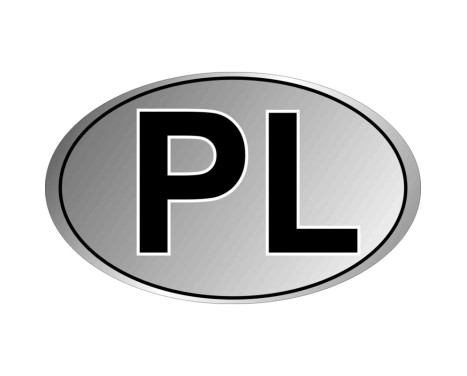 AutoTattoo Sticker PL + Flags 3D Chrome - 12,4 x 7,6 cm, bild 2