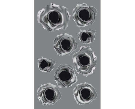 AutoTattoo Sticker Shotgun Traces 3D Chrome - 9,5 x 16,1 cm, bild 2