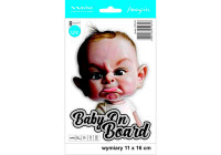Biltatueringsdekal Baby On Board - 11x16cm