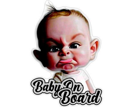 Biltatueringsdekal Baby On Board - 11x16cm, bild 2