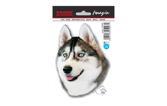 Biltatueringsdekal Husky - 11x15,5cm