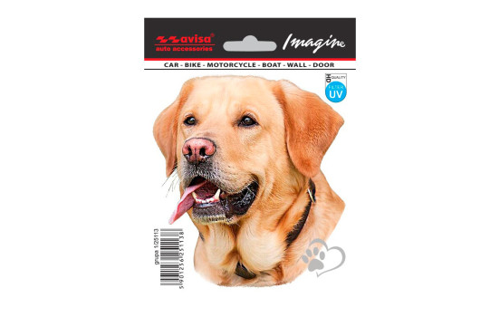 Biltatueringsdekal Labrador - 11x12cm