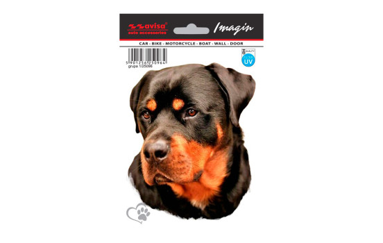 Biltatueringsdekal Rottweiler - 13,5x11cm