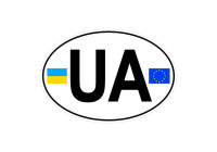 Biltatueringsdekal UA/EU - 12,5x8,5cm