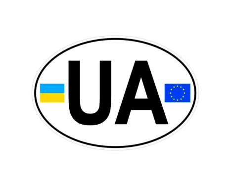 Biltatueringsdekal UA/EU - 12,5x8,5cm