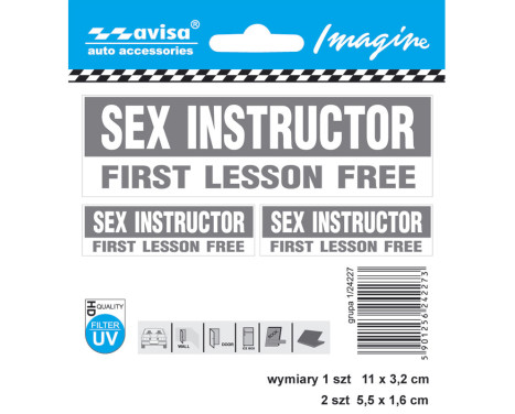 Biltatueringsklistermärke 'S..INSTRUCTOR'-blandning, bild 2