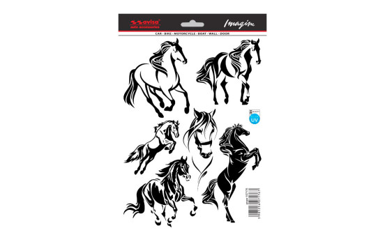 Biltatueringsklistermärke Mustang set - 19x28cm