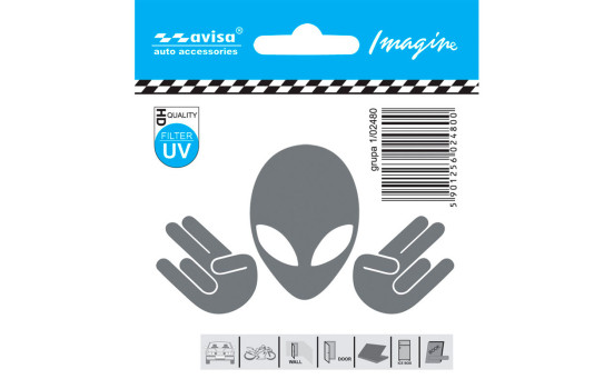 Biltatueringsklistermärke UFO - 8,6x5cm