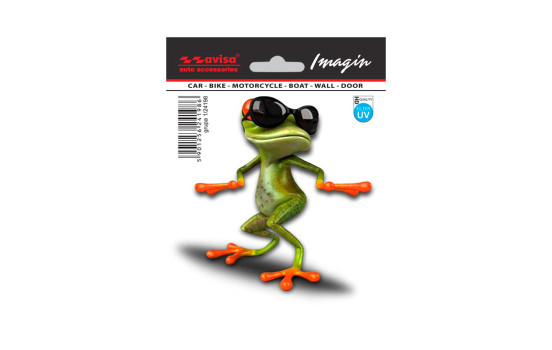 Car Tattoo Sticker Frog Solglasögon - 11x11cm