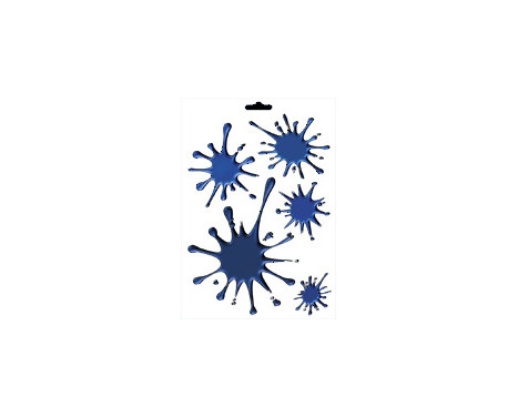 Klistermärke (5 stycken) - mörkblå - 25x17,5cm