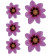 Klistermärke Flower Garden - rosa - 2x + 3x 16x15cm 8,5x8cm