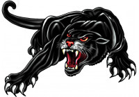 Klistermärke Panther svart - 33x23cm