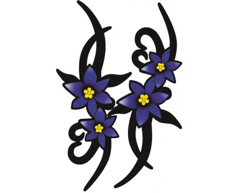 Klistermärke Violetta stamblommor - 2x 23x9cm Klistermärke Violetta stamblommor - 2x 23x9cm