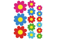 Klistermärken Färgade blommor - 24,5x32x5cm
