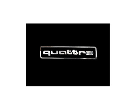 Nickeldekal 'QUATTRO' - 85x20mm