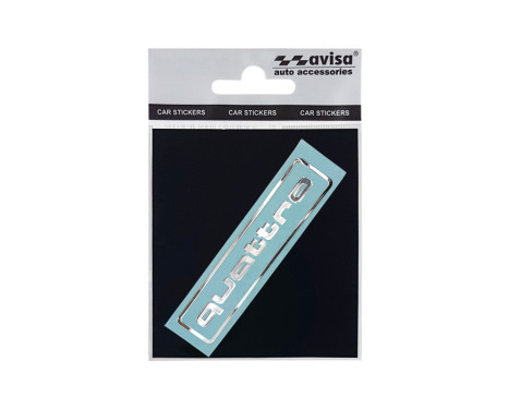 Nickeldekal 'QUATTRO' - 85x20mm, bild 2