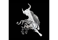 Nickeldekal "Bull" - 54x65mm